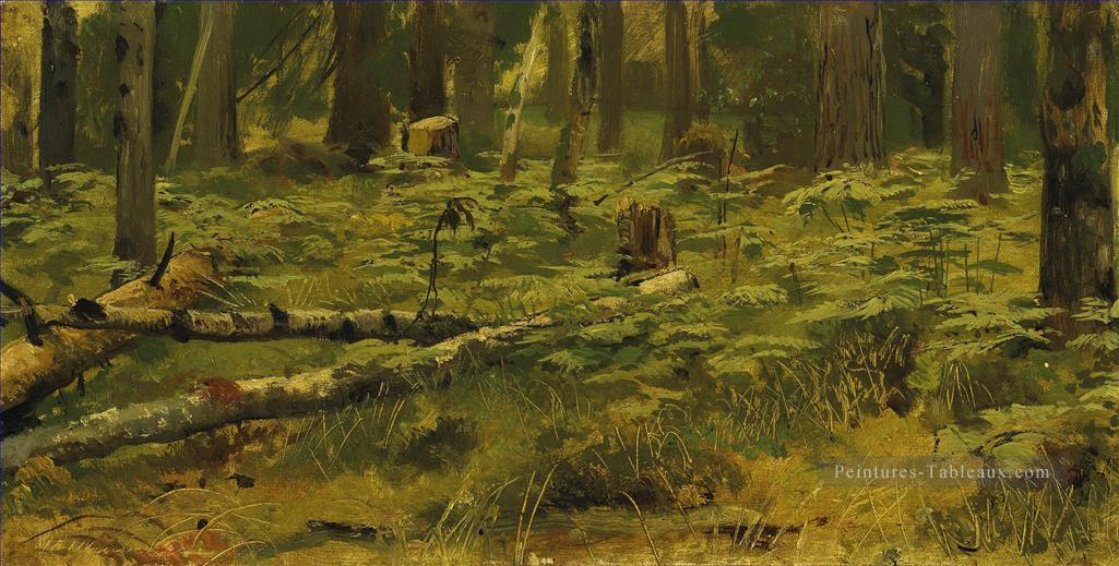Paysage classique de défrichage de forêt Ivan Ivanovitch Peintures à l'huile